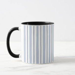 Caneca listras azul claro pastel estilo