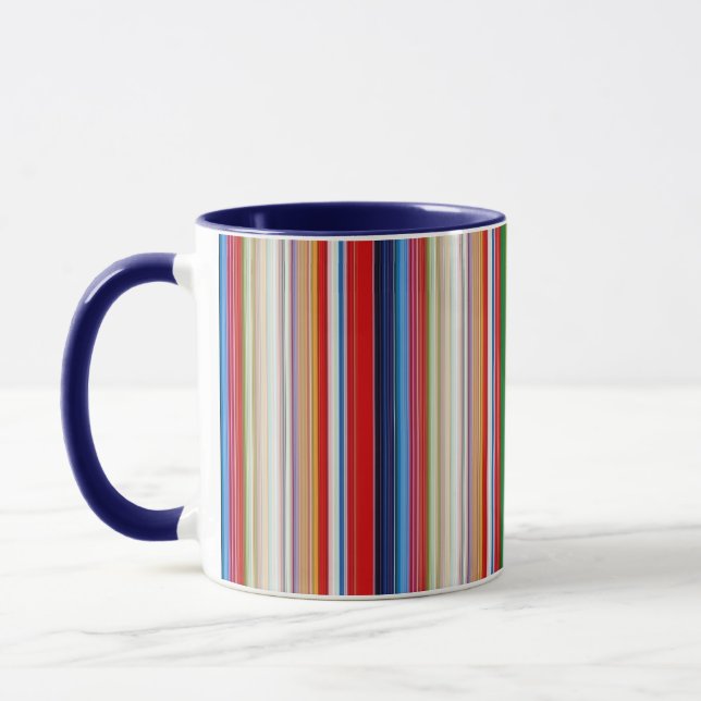 Caneca Listras coloridas quentes (Esquerda)