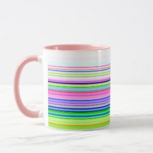 Caneca Listras de neon coloridas quentes