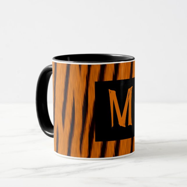 Caneca Listras de Tigre com Monograma (Frente Esquerda)