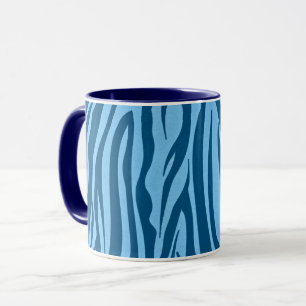 Caneca Listras de Zebra Azuis