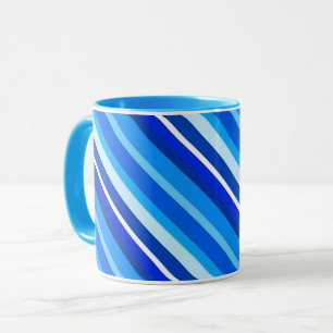 Caneca Listras doces em camadas - cobalto e azul pálido