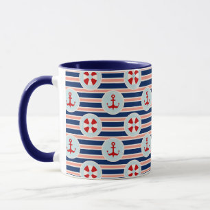 Caneca Listras e teste padrão de pontos náuticos