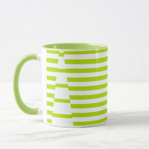 Caneca Listras em Listras - Verdes limões e Brancos