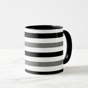 Caneca Listras pretas e brancas design