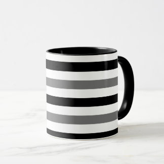 Caneca Listras pretas e brancas design