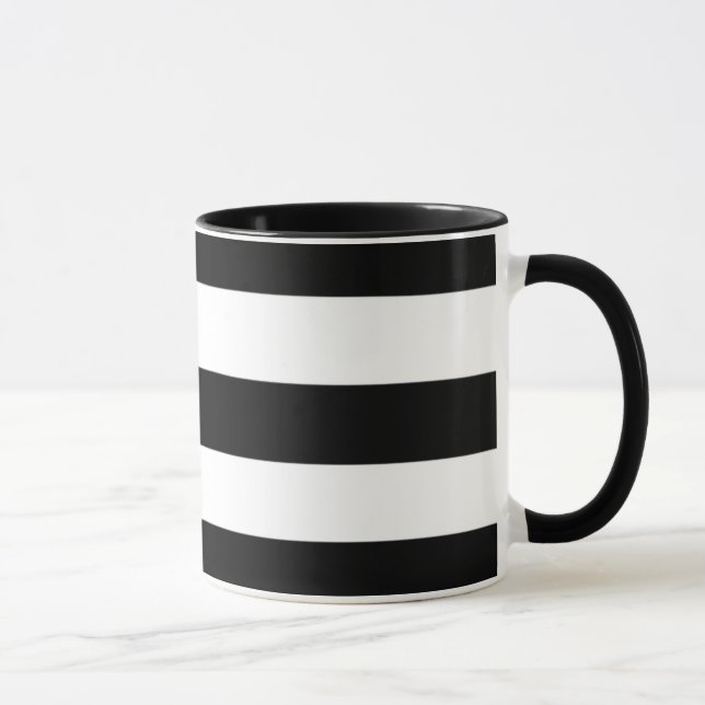 Caneca Listras preto e branco (Direita)