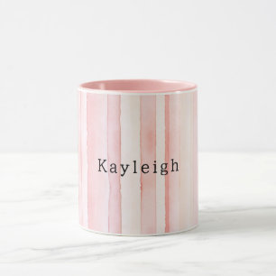 Caneca Listras Rosa Menina