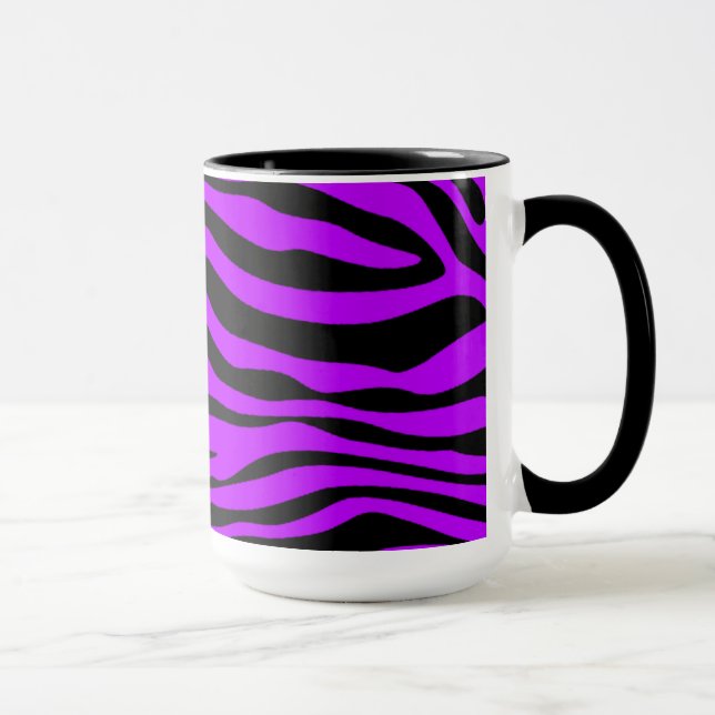 Caneca Listras roxas elétricas da zebra; Patinagem (Direita)
