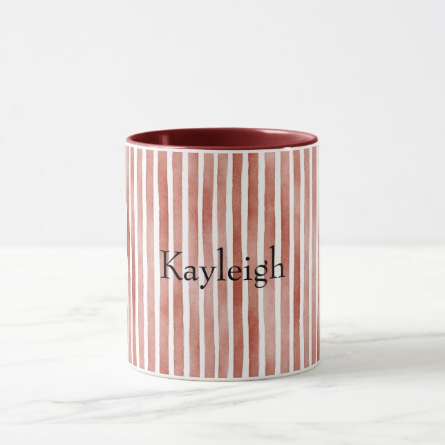 Caneca Listras Vermelhas e Brancas de Natal (Centro)