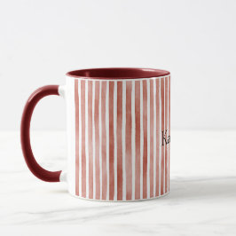 Caneca Listras Vermelhas e Brancas de Natal