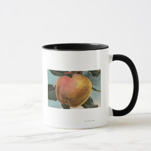 Caneca Litografia de Chromo da fruta do inverno branco