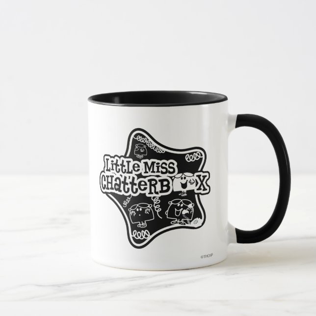 Caneca Little Miss Chatterbox | Estrela branca e negra (Direita)