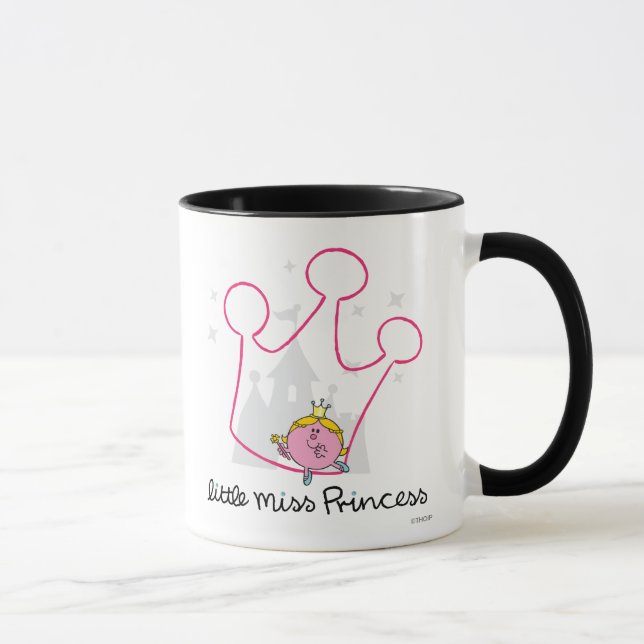 Caneca Little Miss Princesa | Coroa rosada gigante (Direita)
