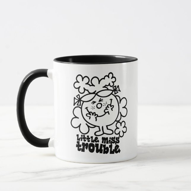 Caneca Little Miss Trouble | Preto e branco (Esquerda)