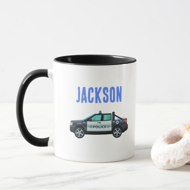 Caneca Little Officer Police Birthday | Personalized  (Com Donut)