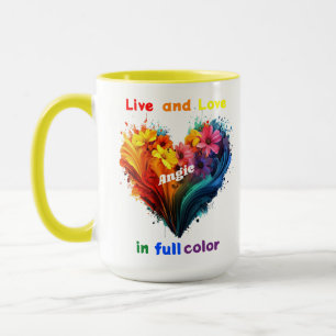 Caneca Live And Love In Cheio Color
