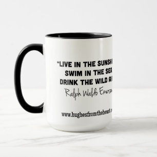 Caneca Live in the Sunshine Emerson Quote