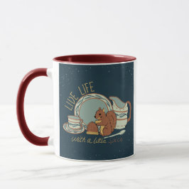 Caneca Live Life with Spice em Azul/Garnet
