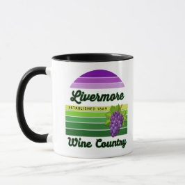 Caneca Livermore Wine Country Purple Green Stripes Grapes