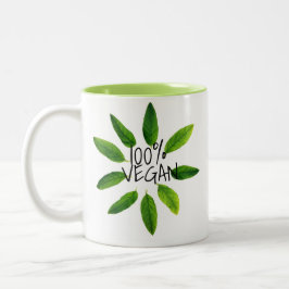 Caneca livre do Vegan da crueldade, VEGAN 100%