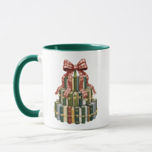Caneca Livro de Natal Árvore de Natal Livro Professor Lei