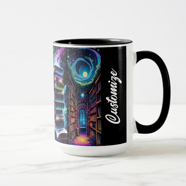 Caneca Livros e Bibliotecas Personalizados (Direita)