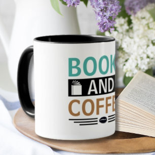 Caneca Livros e Sobremesas de café