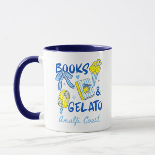 Caneca Livros & Gelato Costa Amalfitana Amante do Retro I