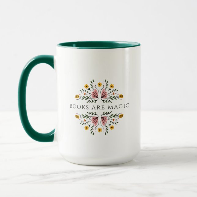 Caneca Livros são Adesivo Mágico (Esquerda)