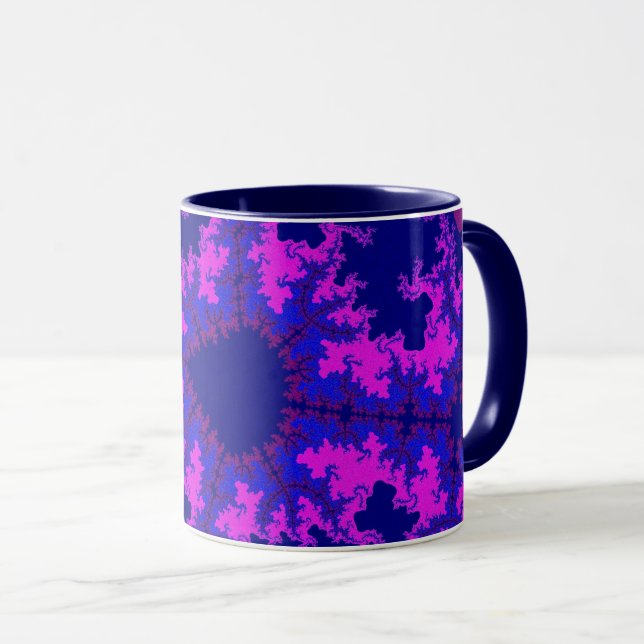 Caneca Lixeira Fractal Roxa (Frente Esquerda)