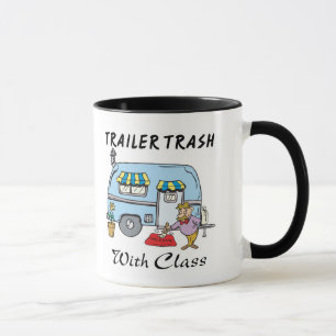 Caneca lixo do trailer com classe