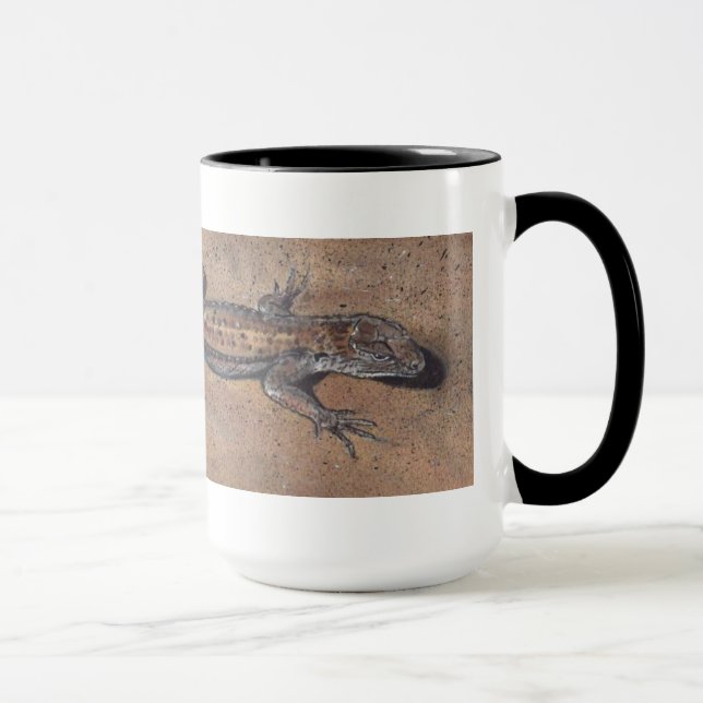 Caneca "Lizard on Sand" Realista (Direita)