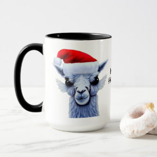 Caneca Llama com Papai Noel