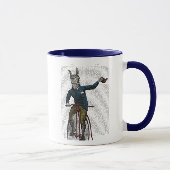 Caneca Llama sobre bicicleta (Direita)