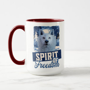 Caneca Lobo Ártico Espírito de Liberdade Desenho de Vida