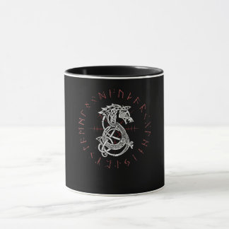 Caneca Lobo Fenrir De Odin Nórdico Céltico Está Desaponta