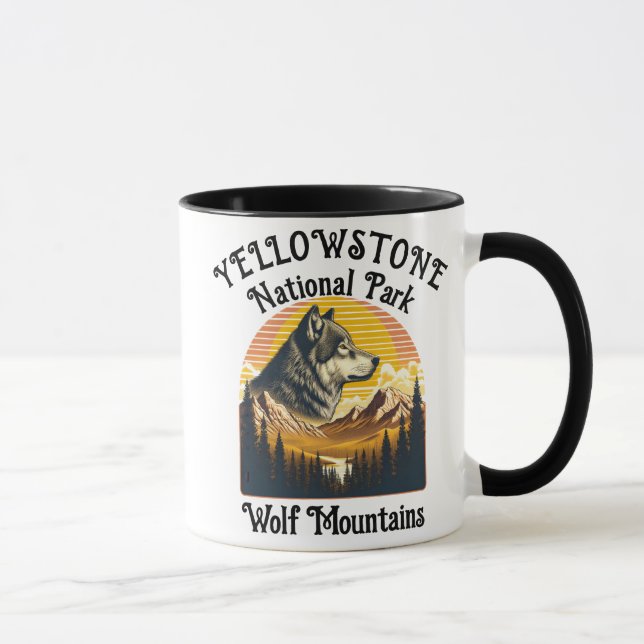 Caneca Lobo Majestoso de Yellowstone (Direita)