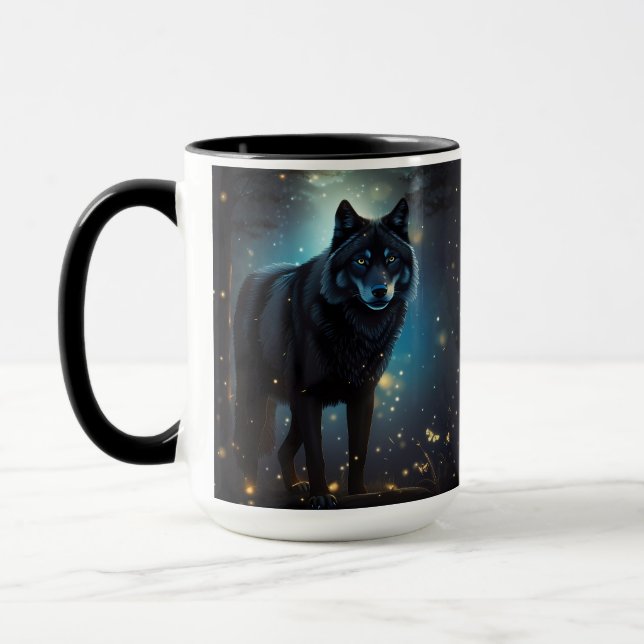 Caneca Lobo Negro Misterioso (Esquerda)