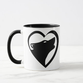 Caneca Lobos do amor (logotipo da série do deslocador de