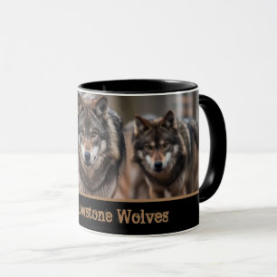Caneca Lobos Yellowstone Coffee Mug Dois Tons