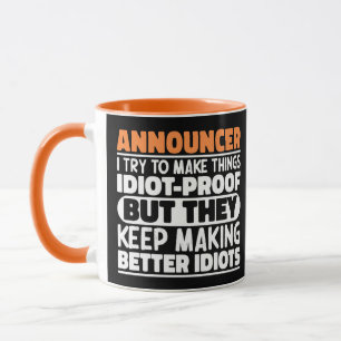 Caneca Locutor Eu Tento Fazer As Coisas Ditados Engraçado