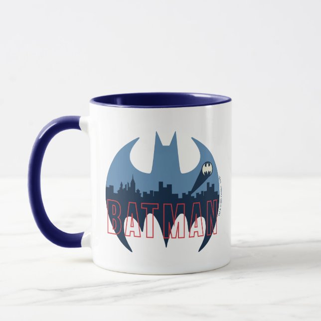 Caneca Logotipo Bat com Sinal Gotham & Bat (Esquerda)
