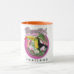 Caneca Logótipo bonito do Surat Thani Thailândia