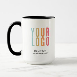 Caneca Logotipo Comercial Personalizado Preto Promocional