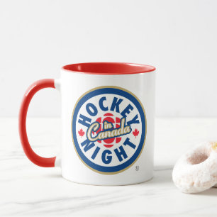 Caneca Logotipo da noite de hóquei no Canadá