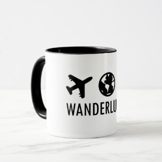 Caneca Logotipo de Ícone do Wanderluster