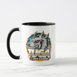 Caneca Logotipo de Jogos TUGA Wolf em Estilo Esports