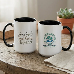 Caneca Logotipo de resgate de almas necessitadas juntas