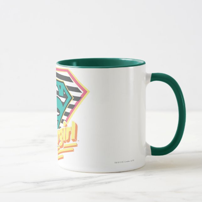 Caneca Logotipo de Supergirl Striped (Direita)